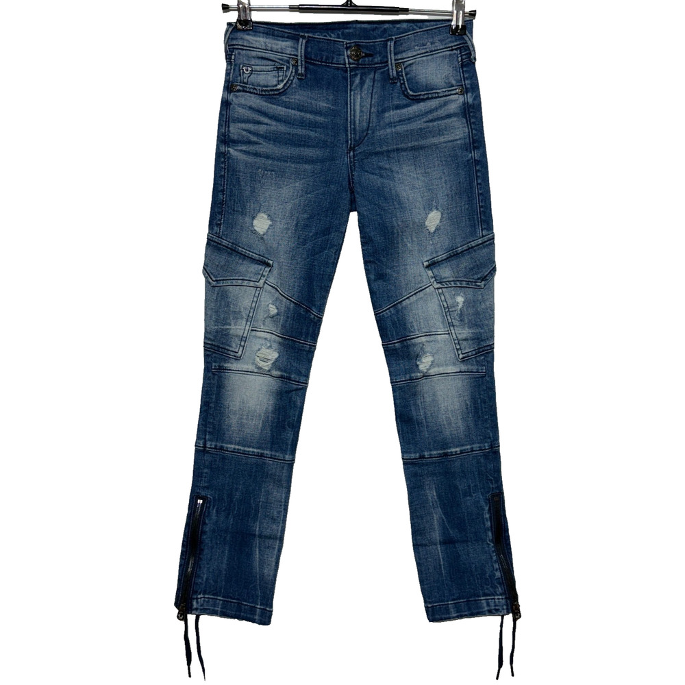 True Religion Women's Dark Blue Straight Leg Jeans